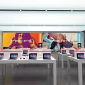 Lenovo Digital Store With Modern Glass Front And Laptop Smartphone Displays