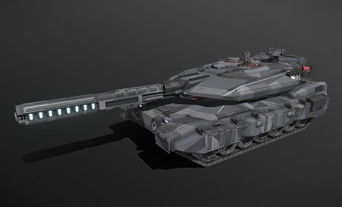 Sci-fi Leopard 3 Main Battle Tank 3d model