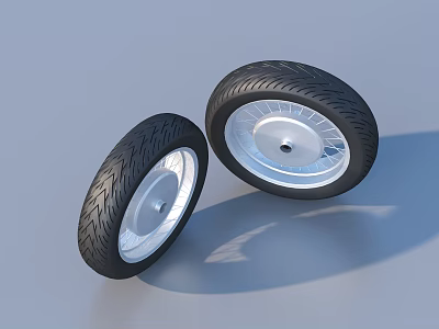 wheel hub motorcycle wheel tire 3d model