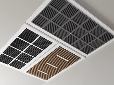 Modern Industrial Ceiling Modern Square Ceiling Grille Ceiling Lv Fangtong Grille Ceiling Square Ceiling Wood Grille Ceiling 3d model