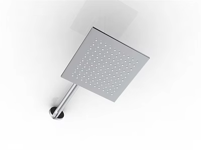 Modern Square Chrome Shower Head with Multiple Spray Nozzles for Bathroom Renovation and Daily Use 3d model