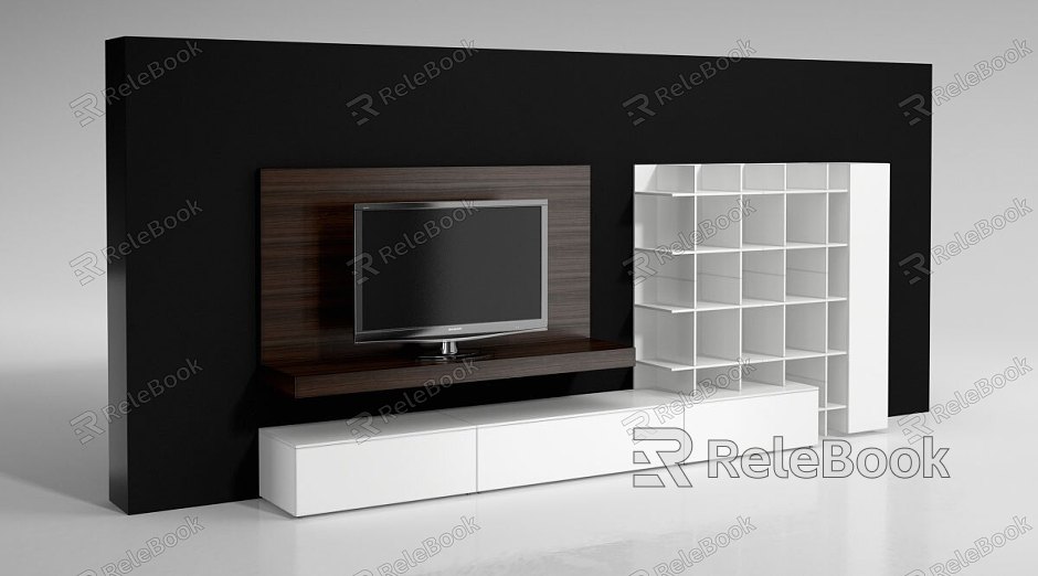 modern TV background cabinet rear projection TV cabinet model