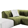 Modern Green And White Plush Velvet Sectional Sofa Designs In Different Styles