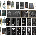 Decorative Chalkboard Signs With Menu Designs Hand drawn Art And Various Stands