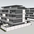 Modern Multi Storey Building Exterior With Glass Windows And Minimalist Design Features