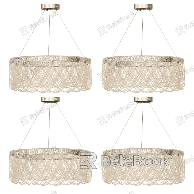 Creative Metal Light Luxury Shape Chandelier Art Chandelier Barbed Wire Mesh Shape Round Chandelier Special-Shaped Chandelier model