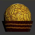 Golden Wrapped Round Chocolate in Brown Paper Cup with Shiny Surface