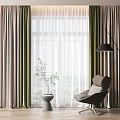 Modern Curtains 3d model