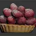 Golden Crust Tart Topped With Fresh Raspberries And Powdered Sugar