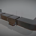 Modern piping system 3d model