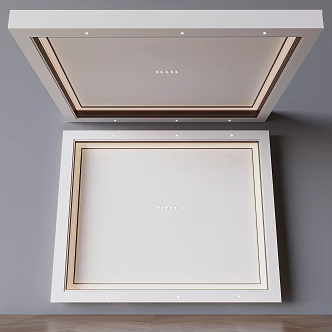 New Chinese Ceiling Square Ceiling Without Main Lamp 3d model