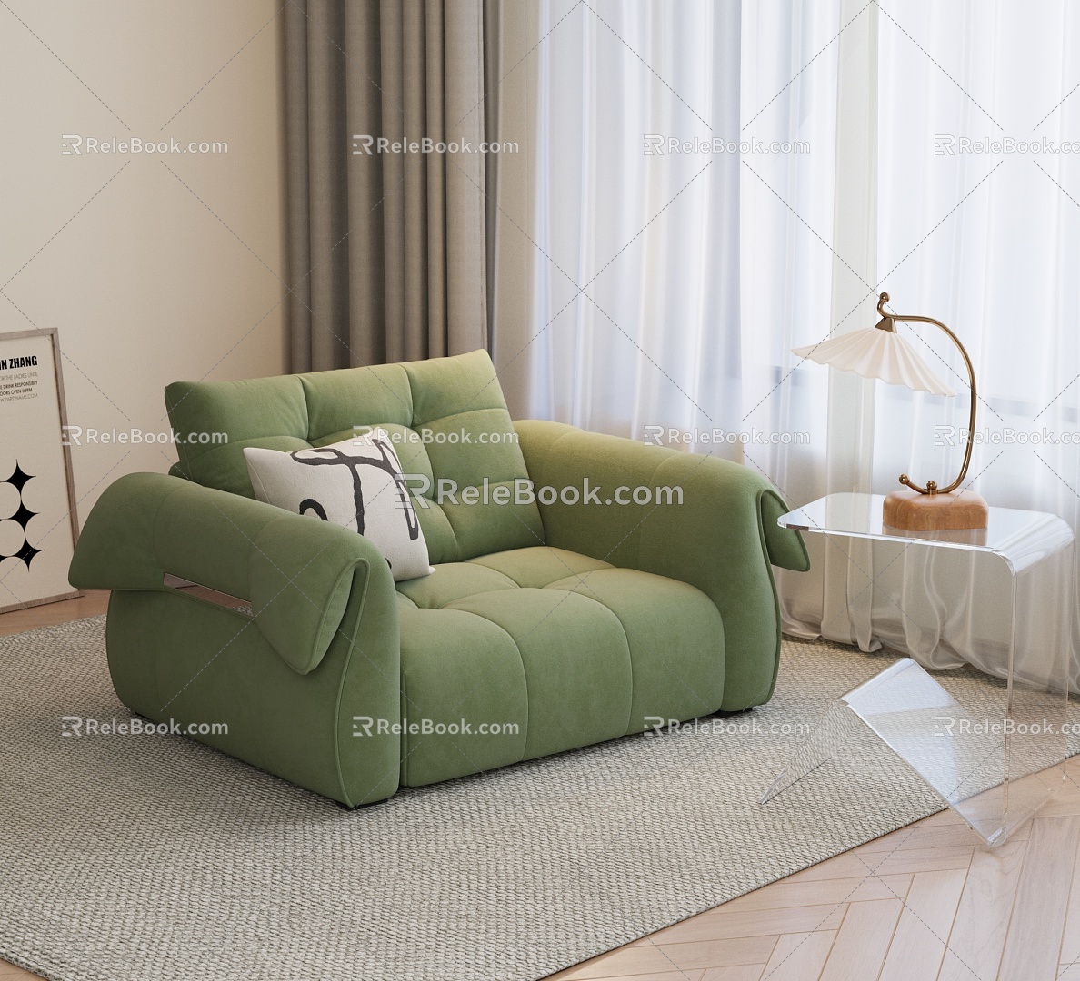 Single sofa 3d model