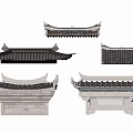 Traditional Chinese Architectural Roof Styles With Eave Designs And Tile Structures