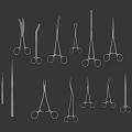 Essential Medical Surgical Instruments Including Forceps Scissors and Clamps for Clinical Use