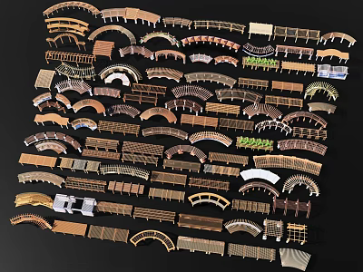 Various Pergola Designs With Wooden And Metal Structures In Different Styles 3d model