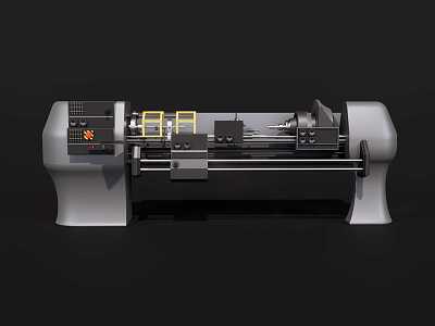 CNC lathe machine 3d model