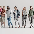 Modern Multiplayer Fashion Characters 3d model