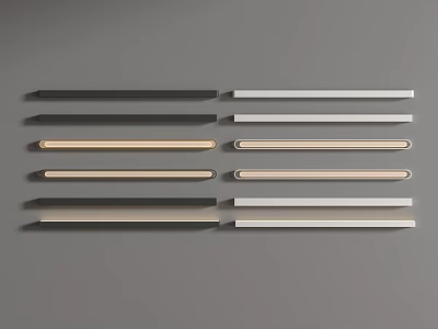 Modern Minimalist Wall Sconces Long Strip Design in Black White Beige Colors with Various Styles 3d model
