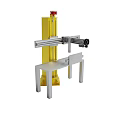 Industrial Equipment With Yellow Structure And White Table