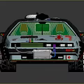 Silver Modified Car With Green Windows Roof Gear Alloy Wheels And Graphics