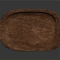 Wooden Plate Decoration With Oval Shape And Handles For Simple Design