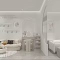 Deluxe Skin Aesthetic Beauty Center Modern Exterior Design With Glass Entrance and Green Plants