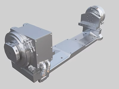 Industrial Equipment With Metal Structural Parts Long Base Frame And Precision Rotary Components 3d model
