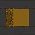 Orange Decorative Sleigh Equipment With Intricate Carvings And Curved Design Details