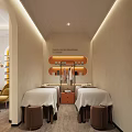 Elegant Beauty Hair Salon Interior With Yellow Styling Chairs And Product Displays