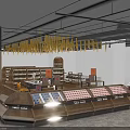 Elegant Tobacco and Liquor Store Interior Design With Wooden Shelves Hanging Lights And Wine Displays