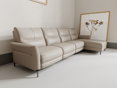 Modern Leather Multiplayer Corner Sofa model