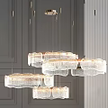 Modern crystal chandelier 3d model