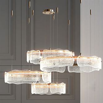 Modern crystal chandelier 3d model