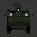 Armored Military Vehicle With Turret Mounted Weapon System And Heavy Duty Wheels