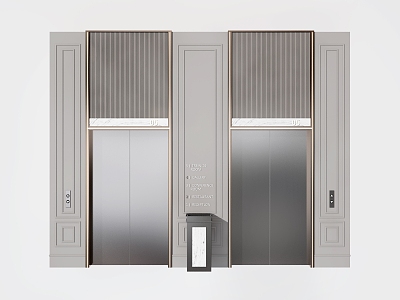 modern elevator door elevator 3d model