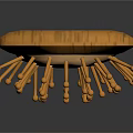 Wooden Hair Comb With Classic Design And Wooden Handle For Daily Use