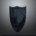 Decorative Medieval Style Metal Shield Featuring Rivets And Intricate Geometric Patterns 3d model