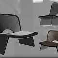 Modern Lounge Chair With Sleek Geometric Frame And Comfortable Upholstery In Stylish Colors