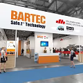 BARTEC Safe.t Technology Modern Exhibition Booth With Reception Counter And Display Area