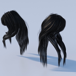 Hair Anime Hair Woman Hairdressing 3d model