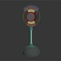 Vintage Audio Speaker With ON THE AIR Sign And Metal Ball Base Design