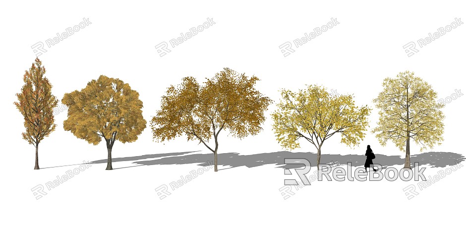 modern tree mosaic tree deciduous tree maple tree yellow leaf tree model