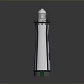 Decorative Lighthouse Model Furniture With White And Blue Exterior Design