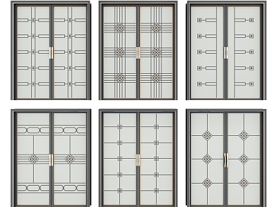 Modern double door sliding door sliding door combination model