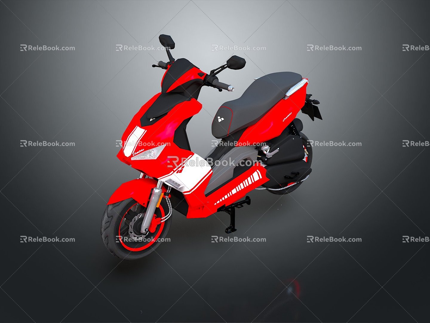 Scooter Motorcycle Two-wheeled Motocross Motorcycle Road Race Motorcycle Motor Vehicle 3d model