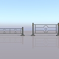 railing road fence road isolation road guardrail road guardrail road guardrail 3d model