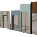 Various Modern Elevator Designs With Different Exterior Panels And Door Styles