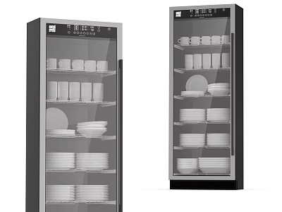 Kitchen Appliances Sterilizer Cabinet For Home With Plates Bowls And Dishes Storage 3d model