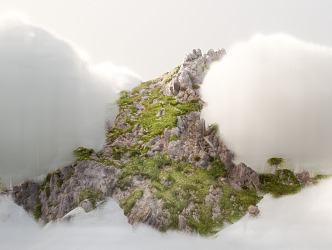 Modern Cloud Sea Peak White Cloud Peak Big Mountain Cloud Sea Baiyun Mountain Peak Mountain Terrain Cloud Sea Mountain Range Ridge Cloud 3d model