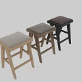 Simple Modern Dining Chair With Wooden Crossbar Structure And Sturdy Design